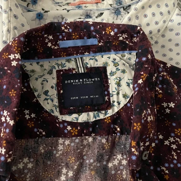 6 bundle LOT mens M button down shirts. - Picture 11 of 12